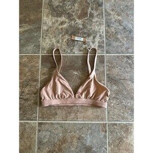 Skims Fits Everybody Triangle Bralette Ochre Size Small